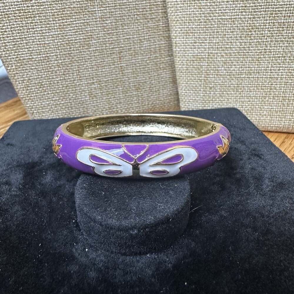 Sequin Nordstrom Multicolor Gold Tone Statement Enamel Bangle Bracelet #411